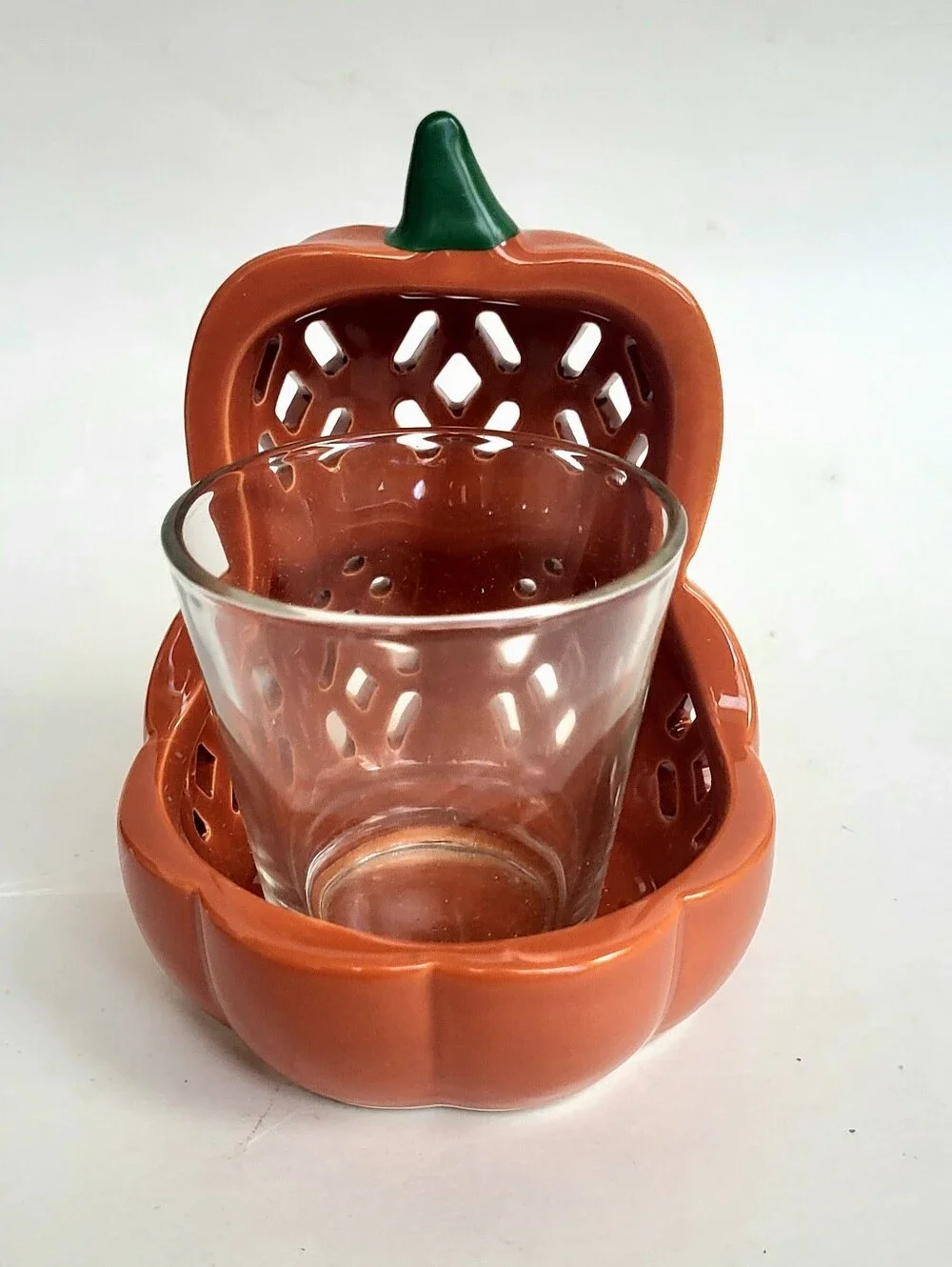 Yankee Candle Ceramic Pierced Pumpkin Votive/Tealight Holder
